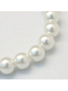 Glass Pearl ~5-6mm Round White ~186 pcs