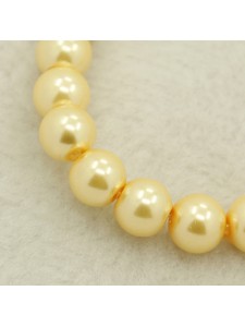 Glass Pearl 6mm Round Lemon Chiffon ~140