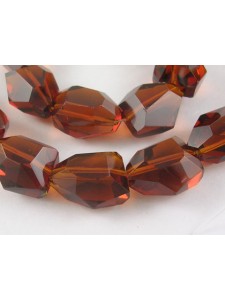 Faceted  Chip  Brown 20mm - 20pcs/str