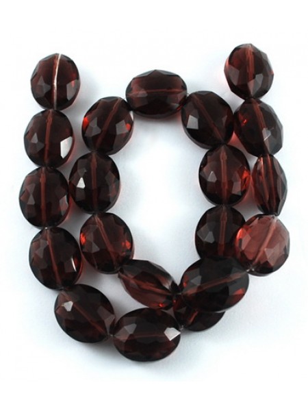 Oval Bead 20x15x10mm CocoBrown 20/strand