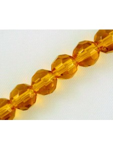 Faceted Round Brown 6mm - 55pcs/str