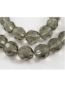 Faceted Round Grey 10mm - 34pcs/str