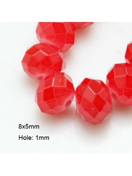 Abacus Beads 8x6mm FC Red ~15.7in