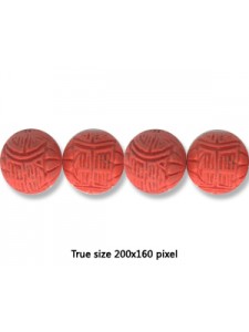 Cinnebar Round Bead 16mm Red