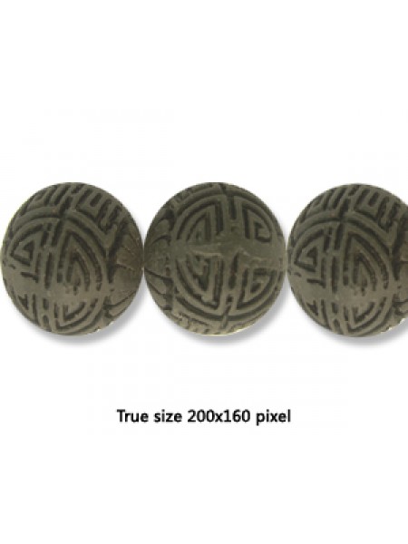 Cinnebar Round Bead 23mm Black