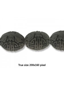 Cinnebar Egg Bead 30x20mm Black