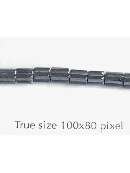 CZ Tube 3x5mm Hematite