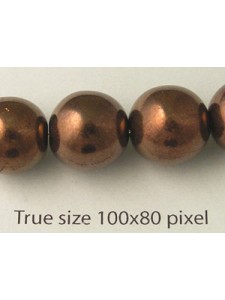 Czech Tiffany 12mm Copper over Black