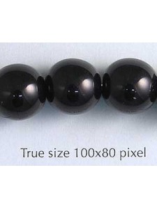 Tiffany Round Bead 12mm Jet