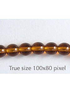 Tiffany Round Bead 6mm Brown