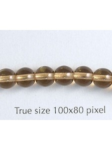 Tiffany Round Bead 6mm Lt Smoked Topaz