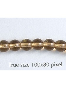 Tiffany Round Bead 6mm Lt Smoked Topaz