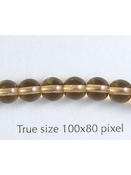 Tiffany Round Bead 6mm Lt Smoked Topaz