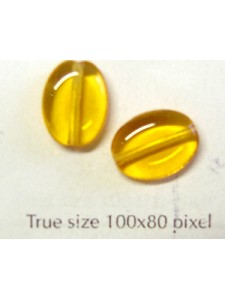 CZ Flat Oval 12x9mm Amber