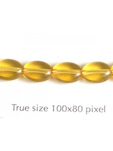 CZ Flat Oval 8x6mm Amber