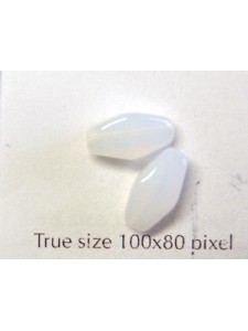 CZ Lantern 11x7mm White Opal