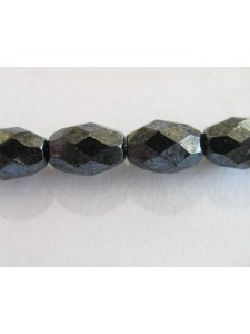 CZ Faceted Oval 10x7mm Champagne Black