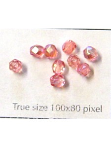 CZ Round Faceted 4mm Dk Rose AB