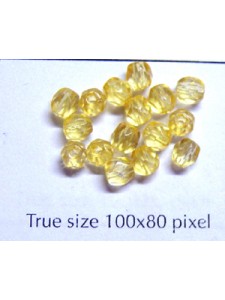 CZ Round Faceted 4mm Light Tawny Yellow