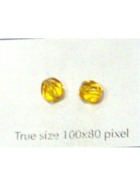 CZ Round Faceted 5mm Topaz