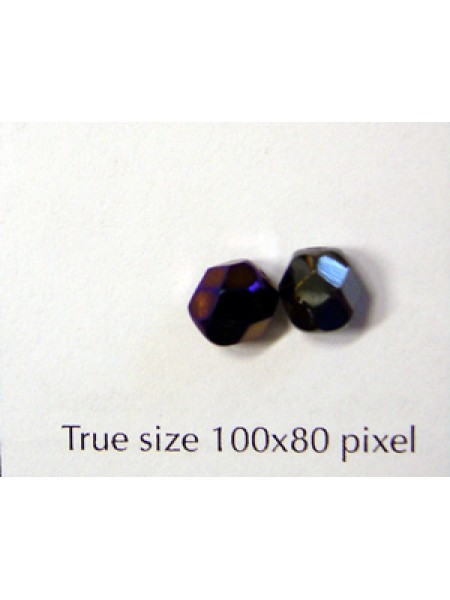 CZ Round Faceted 6mm Brown Iris