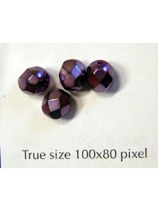 CZ Round Faceted 6mm Carmon Lt. Amethyst
