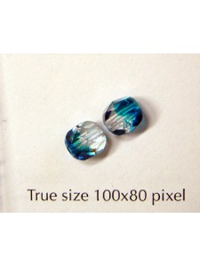 CZ Faceted Round 6mm Clear & Capri 2tone