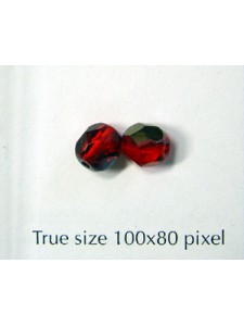 CZ Faceted Round 6mm Ruby Valentinit