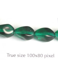 CZ Bi-cone Twist 11x8mm Emerald