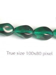CZ Bi-cone Twist 11x8mm Emerald