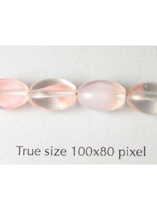 CZ Oval 11x7mm Clear/Lt Pink