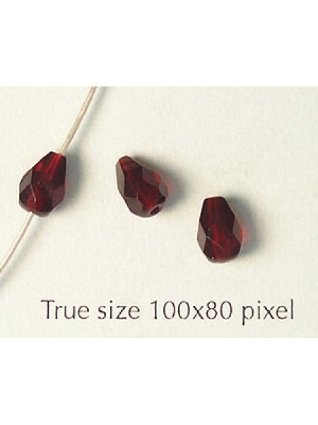 CZ Faceted DRop Garnet 5x7mm