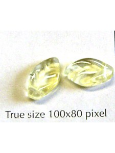 CZ Flat Leaf 12x7mm Champagne