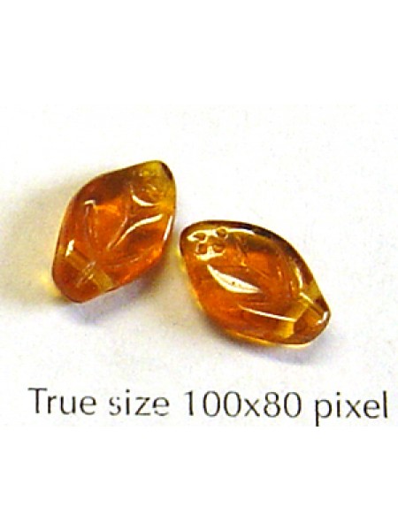 CZ Leaf 12x7mm Dark Topaz