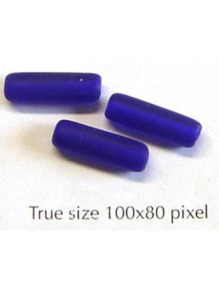 CZ Tube 14x4mm Cobalt Matt