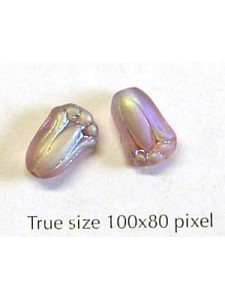 CZ Tulip 8x12mm Light Amethyst AB Matt