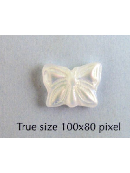 CZ Butterfly 15x12mm Clear Matt AB 2X