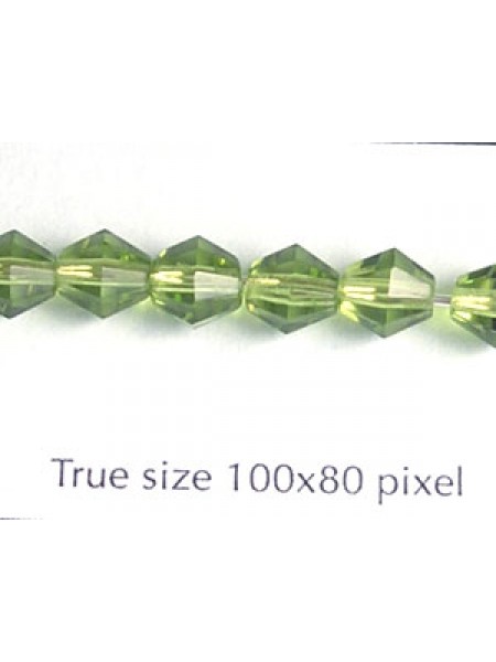 CZ Faceted Diamond 6mm Olive