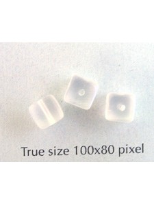 CZ Cube 5x7mm Clear Frosted AB