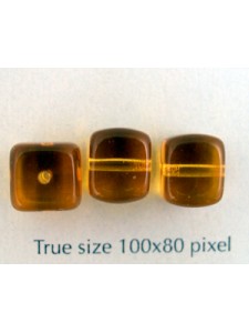CZ Cube 8x11mm Amber