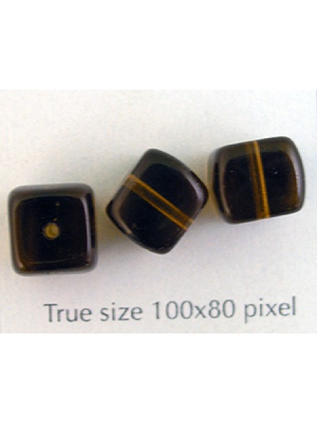 CZ Cube 8x11mm Smoked Topaz