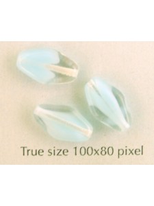 CZ Flat Diamond 13x8mm Clr/Lt Sky Blue