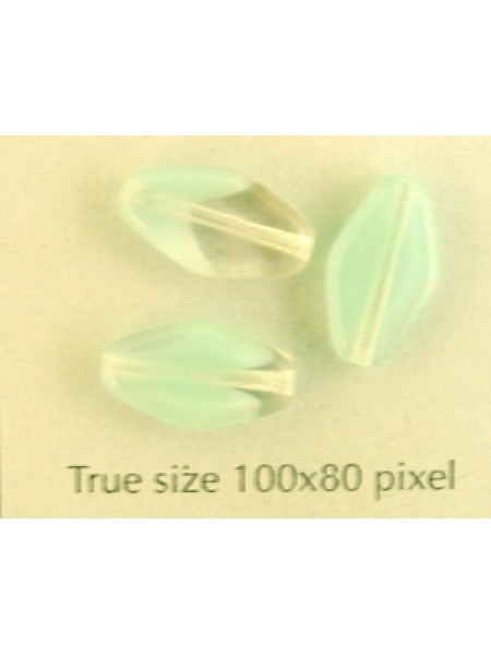 CZ Flat Diamond Oval 13x8mm Mint/Clear