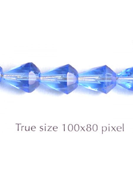 CZ Faceted Drop 7x9mm Sapphire