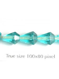 CZ Faceted Drop 7x9mm Aqua