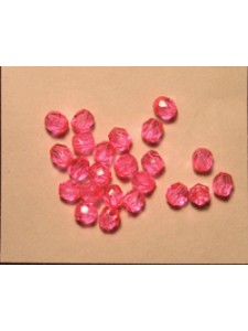 CZ Round Faceted 3mm Hot Pink