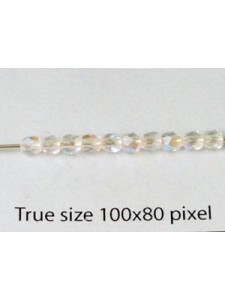 CZ Round Faceted 3mm Aurora Boreal