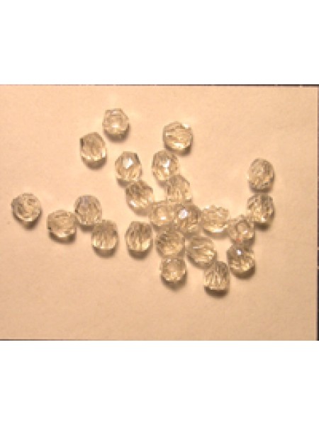 CZ Round Faceted 3mm Clear Luster