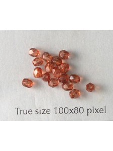 CZ Round Faceted 3mm Deep Rose Coat