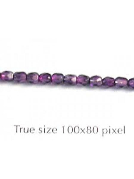 CZ Round Faceted 3mm 2T Fuchsia/Amethyst